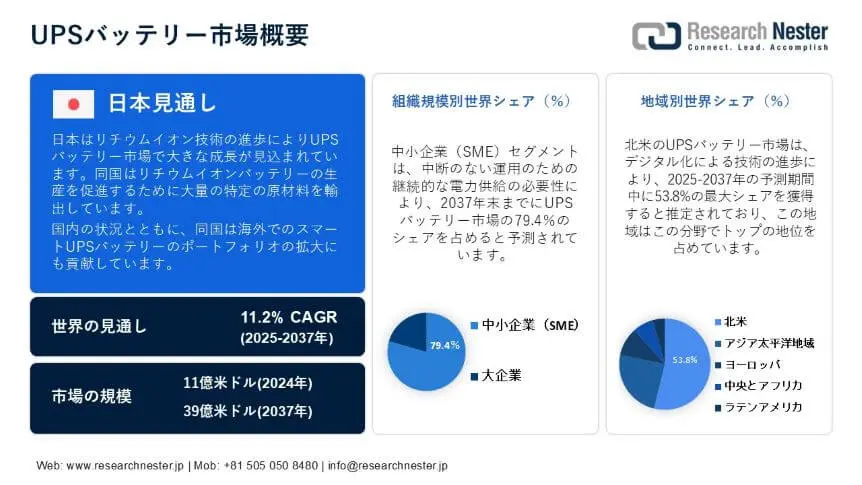 UPS BATTERY MARKET OVERVIEW